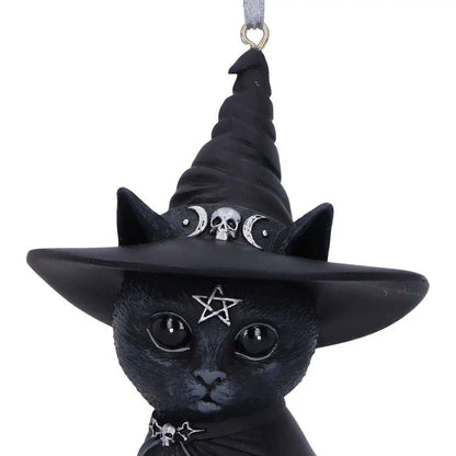 PURRAH BLACK WITCH CAT HANGING ORNAMENT
