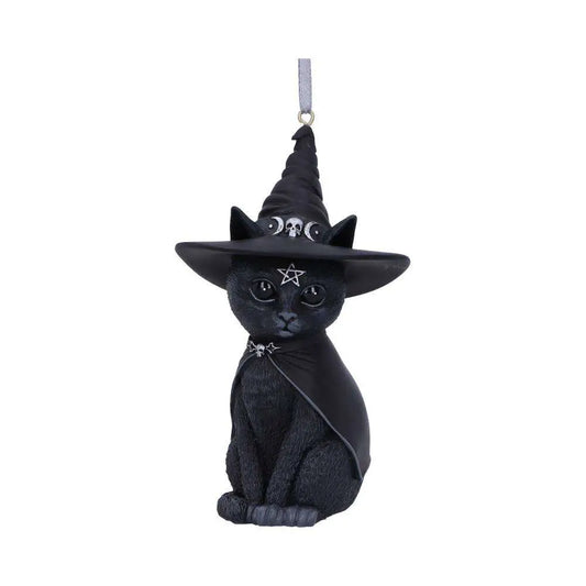 PURRAH BLACK WITCH CAT HANGING ORNAMENT
