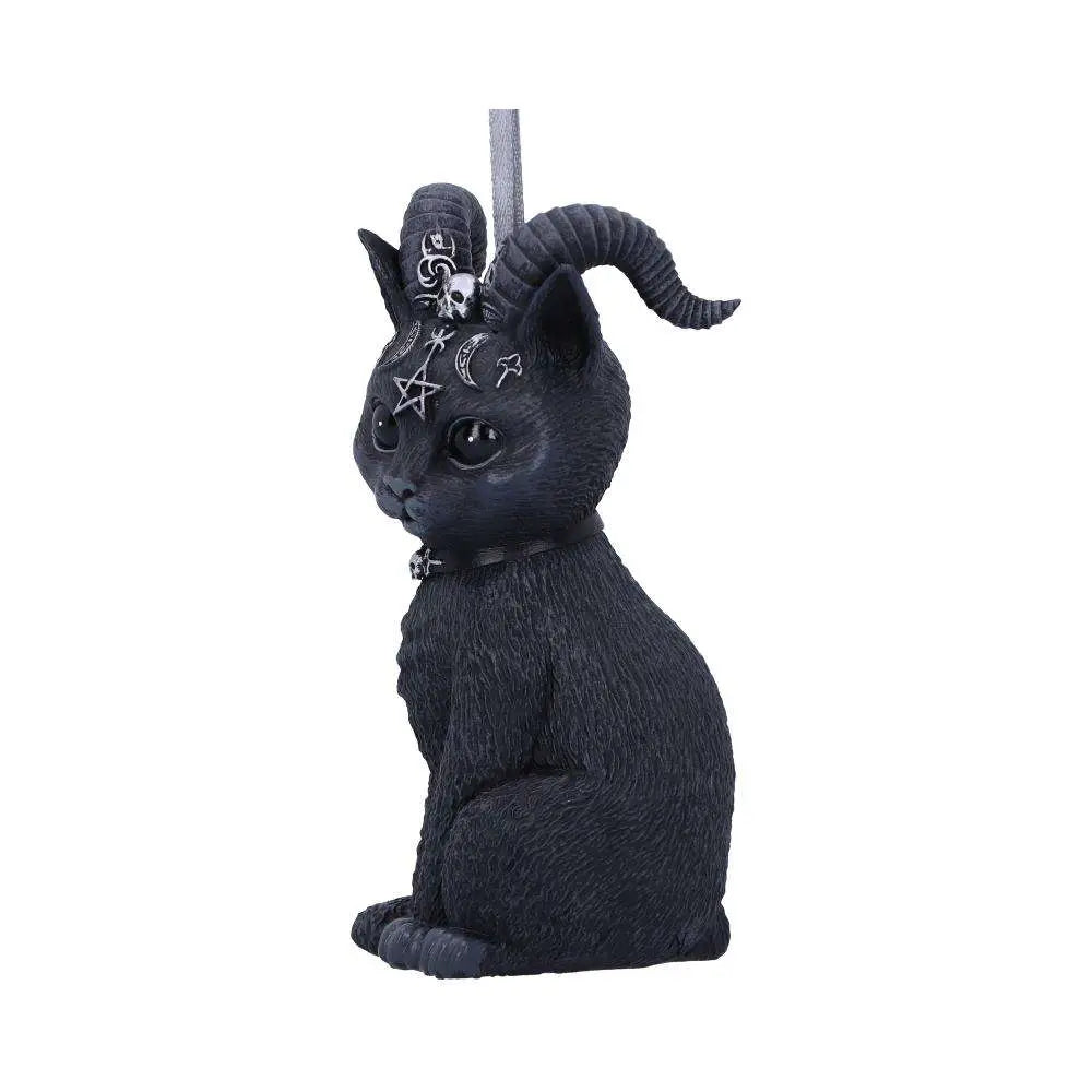 PAWZUPH BLACK HORNED CAT HANGING ORNAMENT