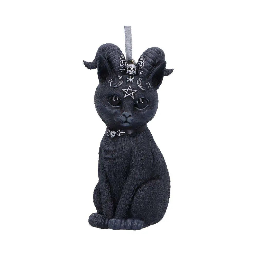 PAWZUPH BLACK HORNED CAT HANGING ORNAMENT