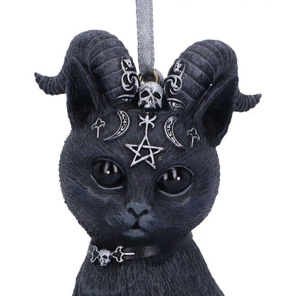 PAWZUPH BLACK HORNED CAT HANGING ORNAMENT