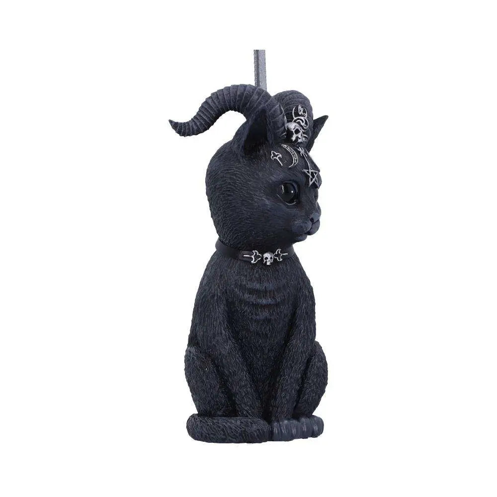 PAWZUPH BLACK HORNED CAT HANGING ORNAMENT