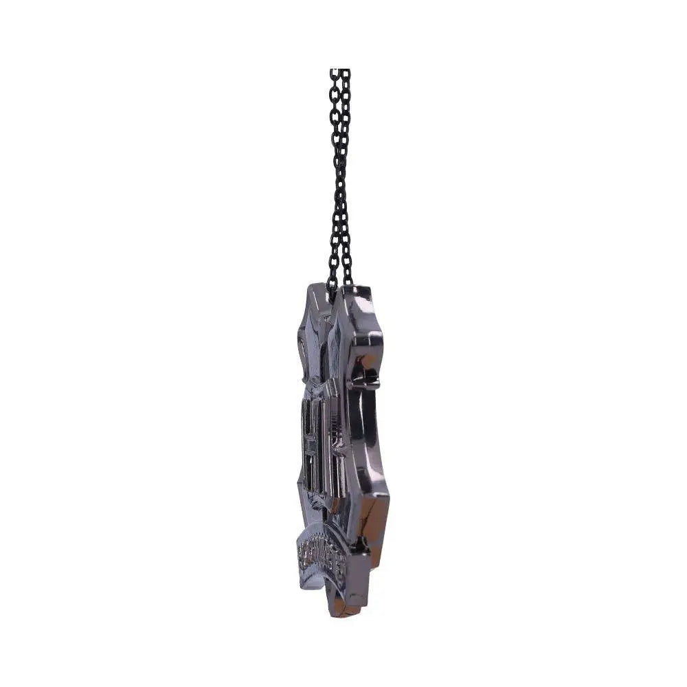HARRY POTTER HOGWARTS CREST SILVER HANGING ORNAMENT