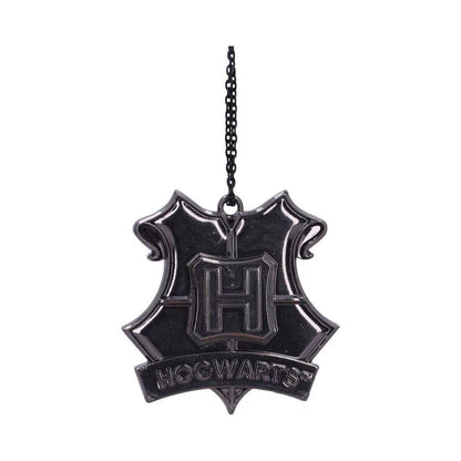 HARRY POTTER HOGWARTS CREST SILVER HANGING ORNAMENT