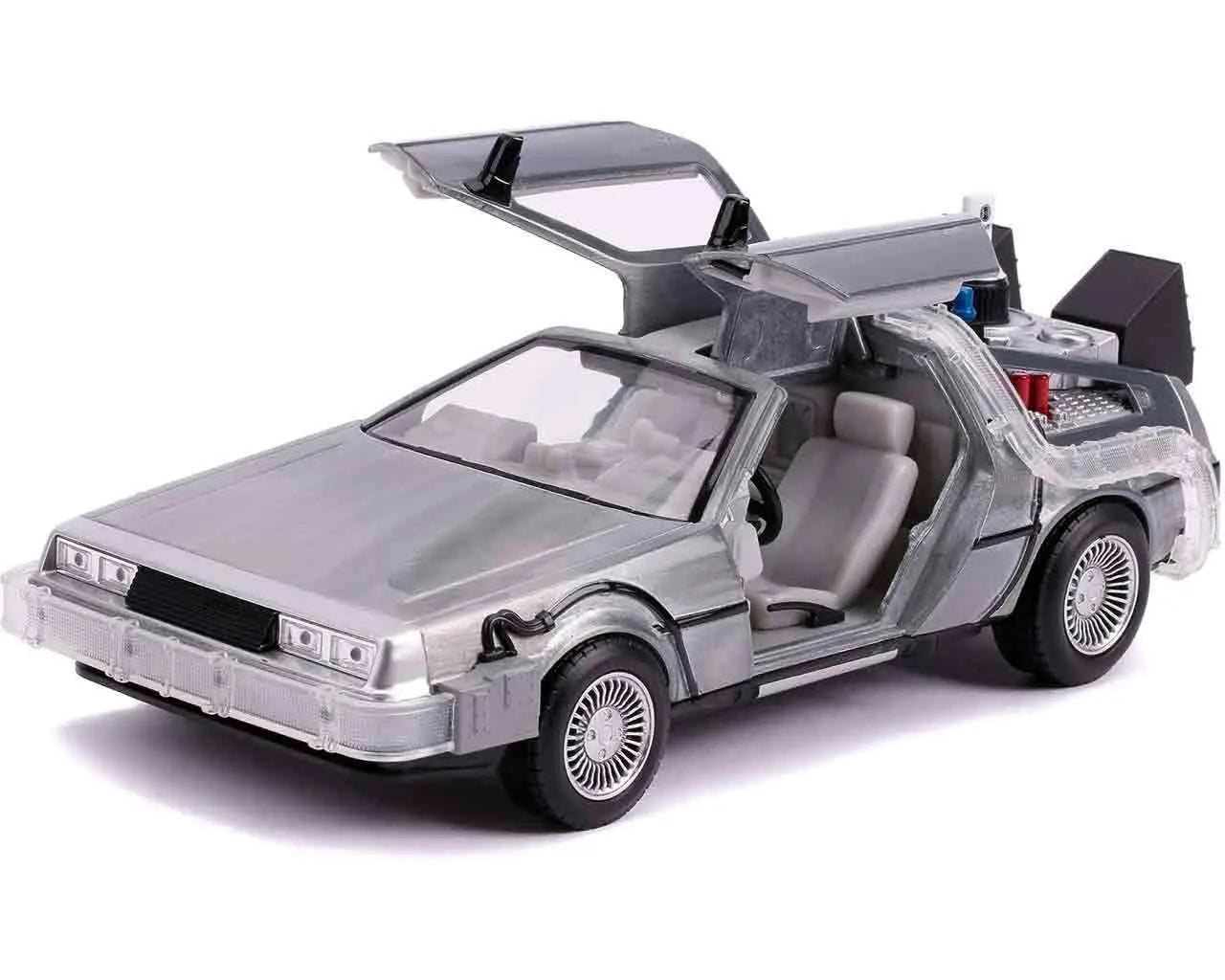 BACK TO THE FUTURE PART 2 1982 DELOREAN LIGHTS 1/24 DIE-CAST MODEL