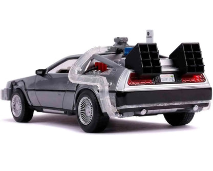 BACK TO THE FUTURE PART 2 1982 DELOREAN LIGHTS 1/24 DIE-CAST MODEL