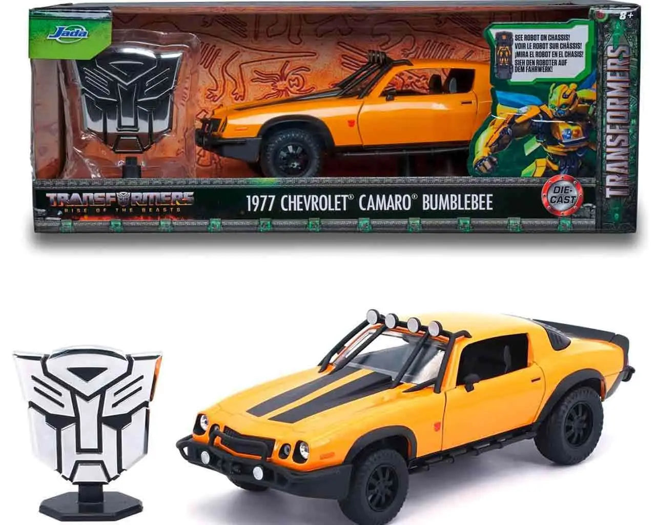 TRANSFORMERS RISE OF THE BEASTS 1977 CHEVROLET CAMARO BUMBLEBEE 1/24 DIE-CAST MODEL