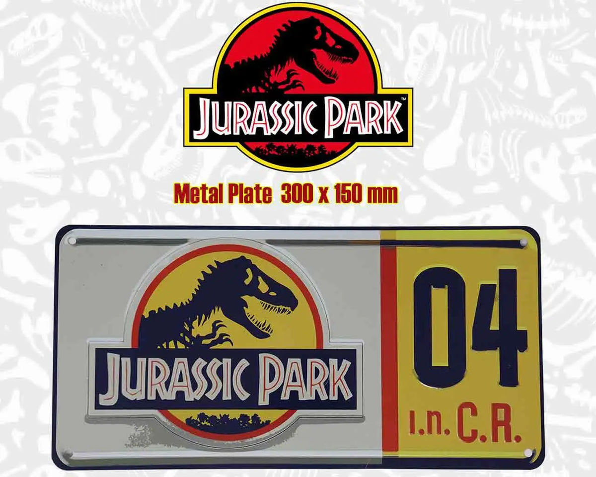 JURASSIC PARK - LICENSE PLATE OFFICIAL REPLICA