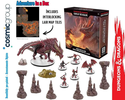 D&D ICONS OF THE REALMS ADVENTURE IN A BOX RED DRAGON'S LAIR