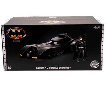 BATMAN 1989 AMORED BATMOBILE & BATMAN 1/24 DIE-CAST MODEL LIMITED EDITION