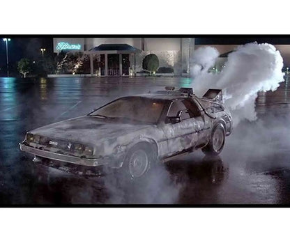 BACK TO THE FUTURE PART 1 1982 DELOREAN FROST EFFECT 1/32 DIE CAST MODEL VARIANT LIMITED EDITION