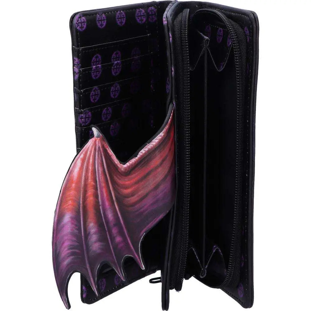 DRAGON TAKE FLIGHT RED EMBOSSED WALLET