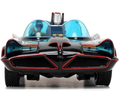BATMAN 1966 BATMOBILE WITH CHARACTERS DIE-CAST MODEL 1/24 DELUXE EDITION