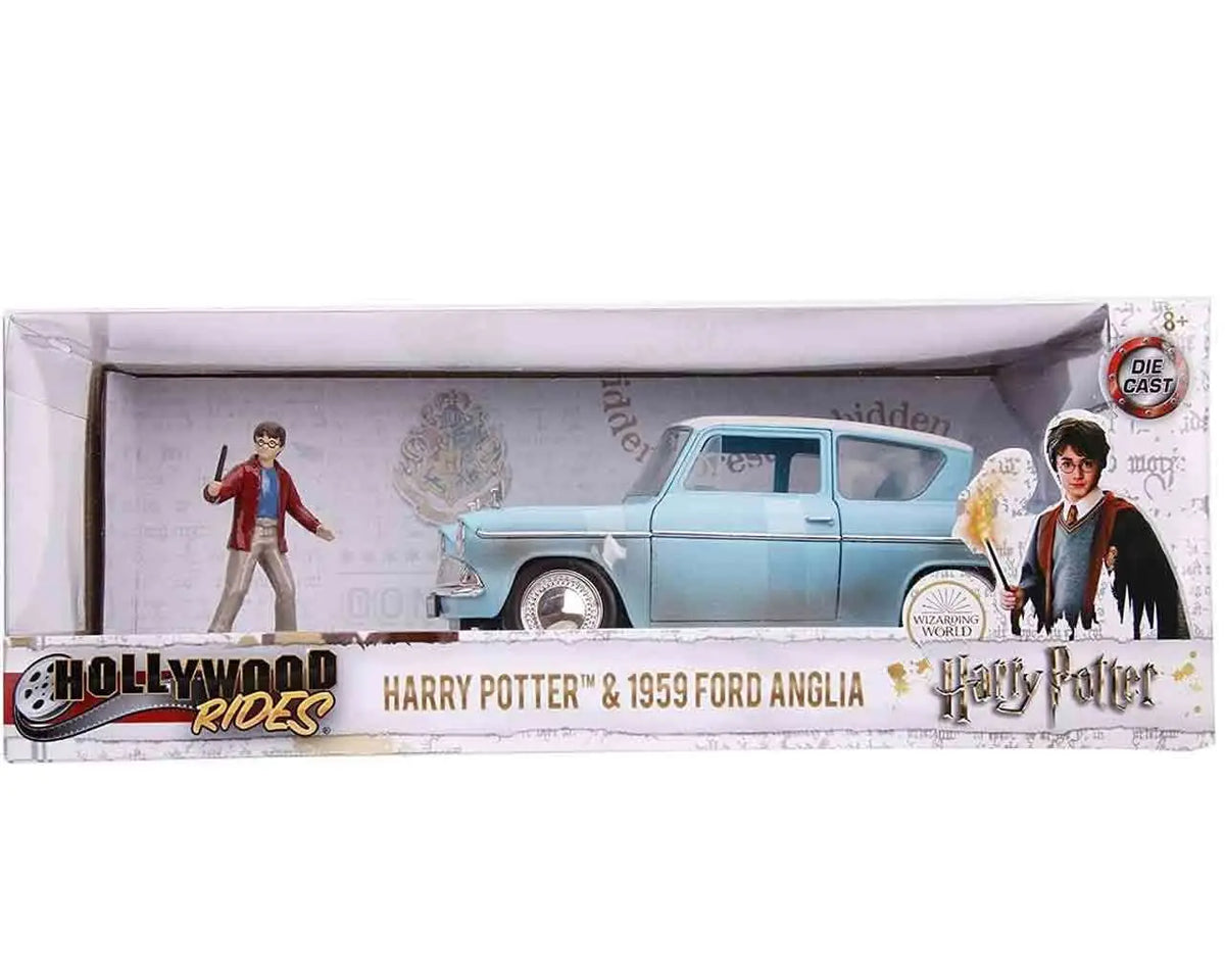 HARRY POTTER 1959 FORD ANGLIA & HARRY 1/24 DIE-CAST MODEL