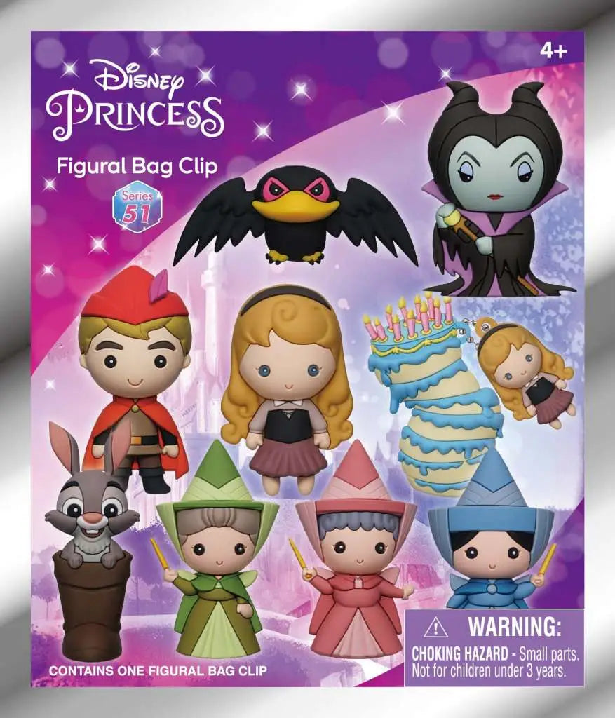 DISNEY SLEEPING BEAUTY (65TH ANN) BAG CLIP BLIND BOX DISPLAY(24)