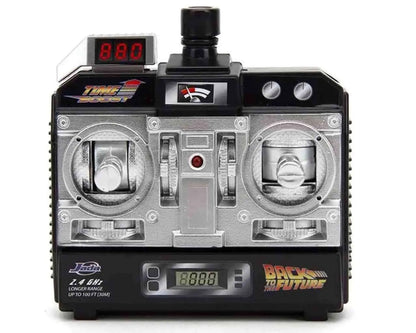 BACK TO THE FUTURE PART 1 1982 TIME MACHINE DELOREAN REMOTE CONTROL 1/16 DIE-CAST MODEL