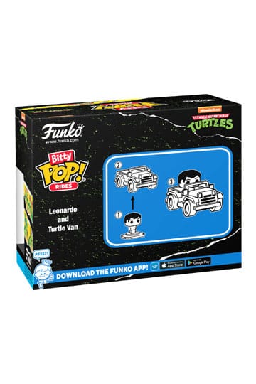 Tartarughe Ninja Teenage Mutant Turtles Bitty Pop Rides Leonardo Van 2,5 cm