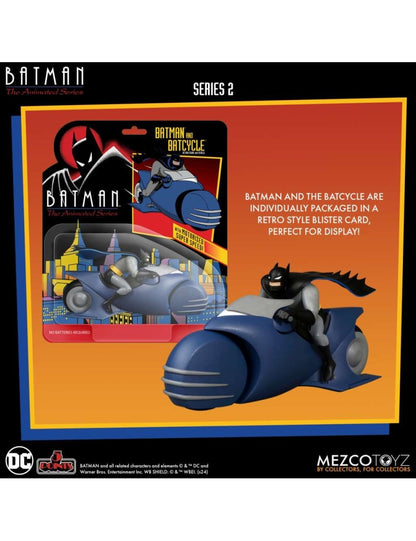 Mezco Batman The Animated Series 5 Points Batman & Batcycle