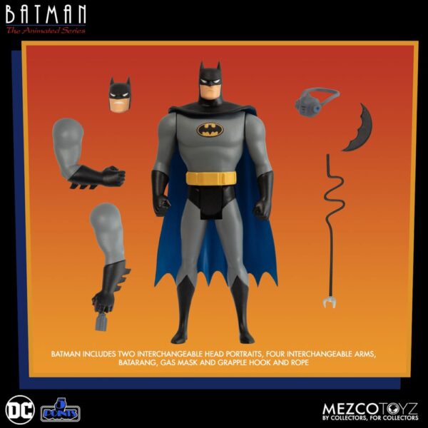 Batman Action Figure Serie Animata 5 Points Batman Robin Joker Catwoman 9 cm Nerd Stark