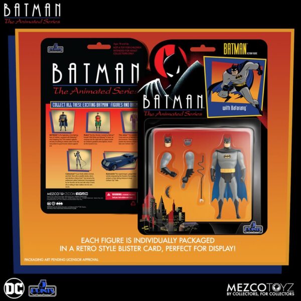 Batman Action Figure Serie Animata 5 Points Batman Robin Joker Catwoman 9 cm Nerd Stark